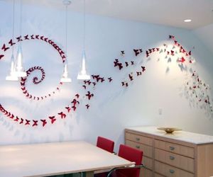 Beautiful butterflies made of empty beer cans