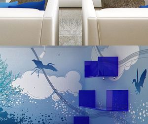 Beautiful Wallpaper Mural Azul