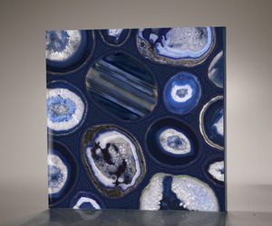 Blue Geodes Light, New Glass Product from Livinglass