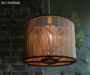 Cage pendant light by Tom Raffield
