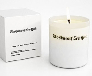 Candle that Smells Like the New York Times by Tobias Wong