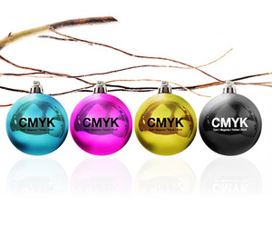 CMYK Christmas Ornaments for Designers