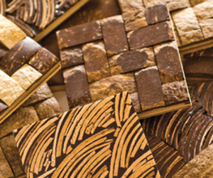 Coco Tiles from Kirei include reclaimed coconut shells