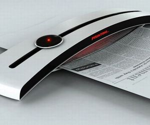 Concept printer Sun Tans paper to get print-out