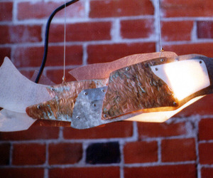 Copper and Lumasite fish pendant by Arch11