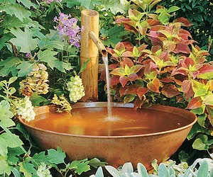 Copper Bamboo Faucet Fountain