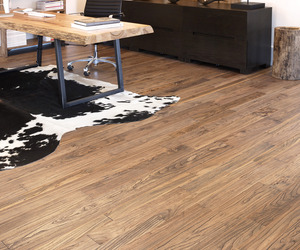 Distressed Antique Elm Flooring by Mountain Lumber