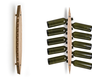Wall Mount Wooden Bottle Rack