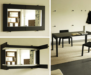 Folding Dining Table Turns into a Mirror, by Porada  
