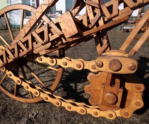 Fully Functional Bicycle Made Exclusively From Wood