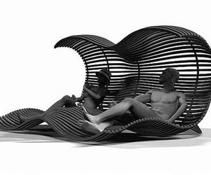 Futuristic Longue Happy Chaise by Dima Loginoff