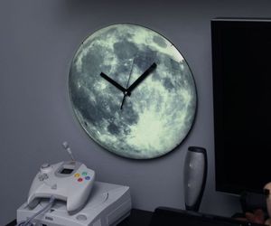 Goodnight Moon Clock glows on turning off the lights