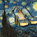 Hand-painted-pumps-as-famous-paintings-s