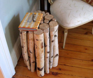 How to build a birch log table