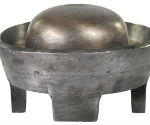 Large Vintage Aluminum Industrial Hat Form or Millinery Mold
