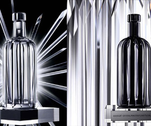 Limited Edition Crystal 'Pinstripe' Absolut Bottles