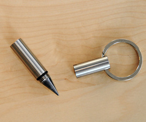 Metal Inkless Pen + Key Ring