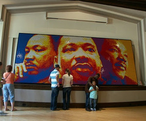 MLK Made with 4,242  Rubik's Cubes