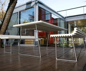 Olithas Concrete Table and Benches