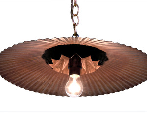 Refinished-vintage-galvanized-fan-shade-pendant-light-m