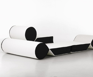 Replacement Black and White Sofa Cushion