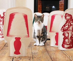 Screen printed lamp by Katherine Trevor