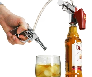 Shoot Booze into Tumbler With Gun