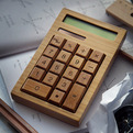 Solar-powered-calculator-made-of-bamboo-s