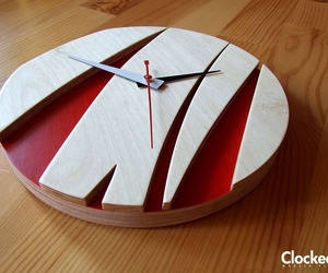 Sunrise - vivid, red modern clock