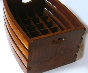 The Barrel Crate, recycled oak wine barrel staves