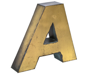 Vintage 12" Salvaged Steel Italic Sign Letter from Relique