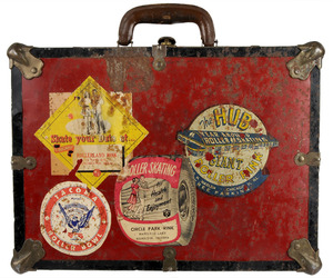 Vintage Roller Skate Carrying Case with Rink Stickers