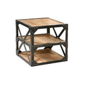 Wood-and-metal-end-table-s