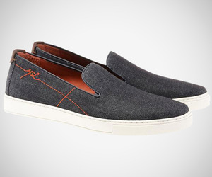 Yves Saint Laurent Denim Slip-On Sneakers