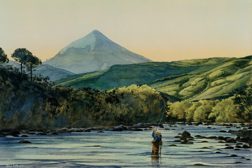 Fly-fishing art by Bob White