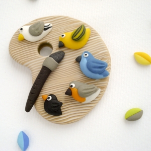 Bird Palette Brooch