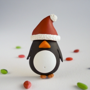 Santa Penguin Brooch