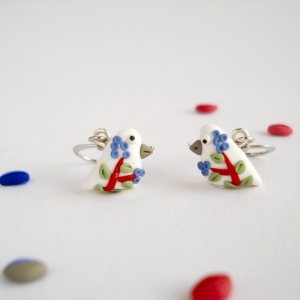 Berry Birds Dangle Earrings