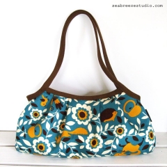 Granny bag - Forest animals in aqua