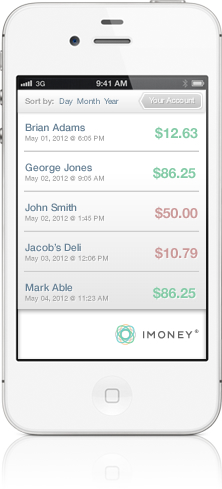 iMoney screenshot expense tracking tool