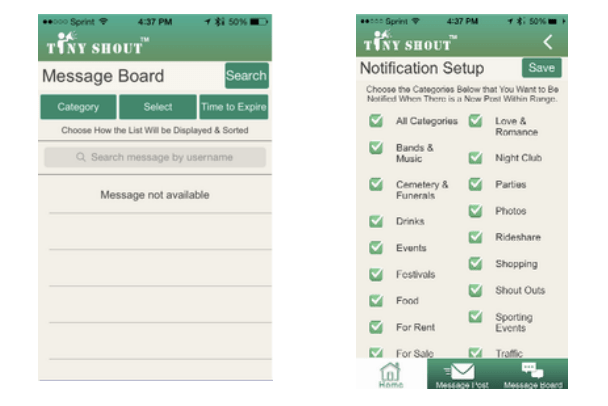 TinyShout Messaging App
