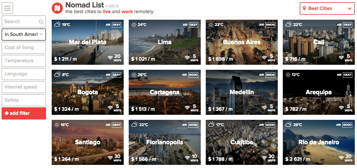 nomad list nomad list