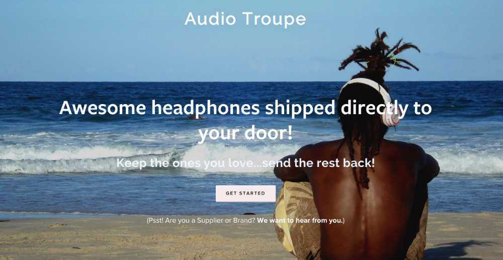 audio troupe landing