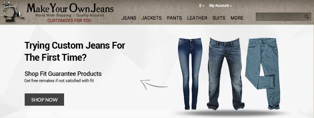 makeyourownjeans landing