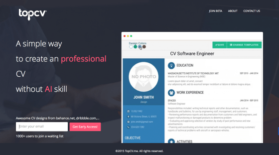 Create professional cv, resumes online for free with more awesome templates from behance, dribble
