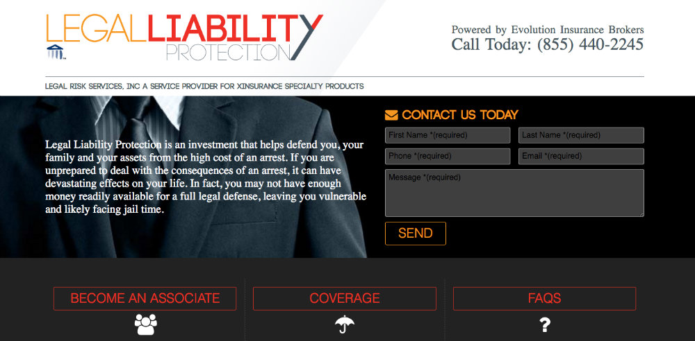 legal risk services landing