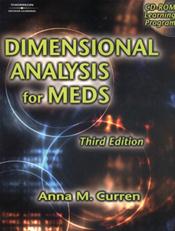 Dimensional Analysis for Meds. Text with CD-ROM for Macintosh and Windows