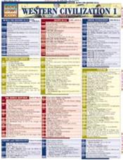 Western Civilization 1 Laminated Reference Chart