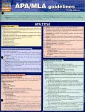APA/MLA Guidelines Laminated Reference Chart