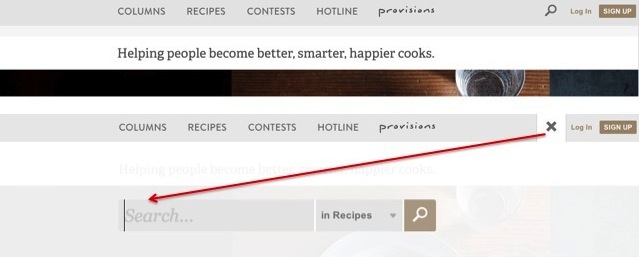 Search box too far from icon